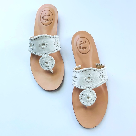 Jack Rogers Shoes - Jack Rogers Demi-Wedge Sandals White 6.5
